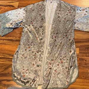 Victoria's Secret Floral Lace-Trim Robe